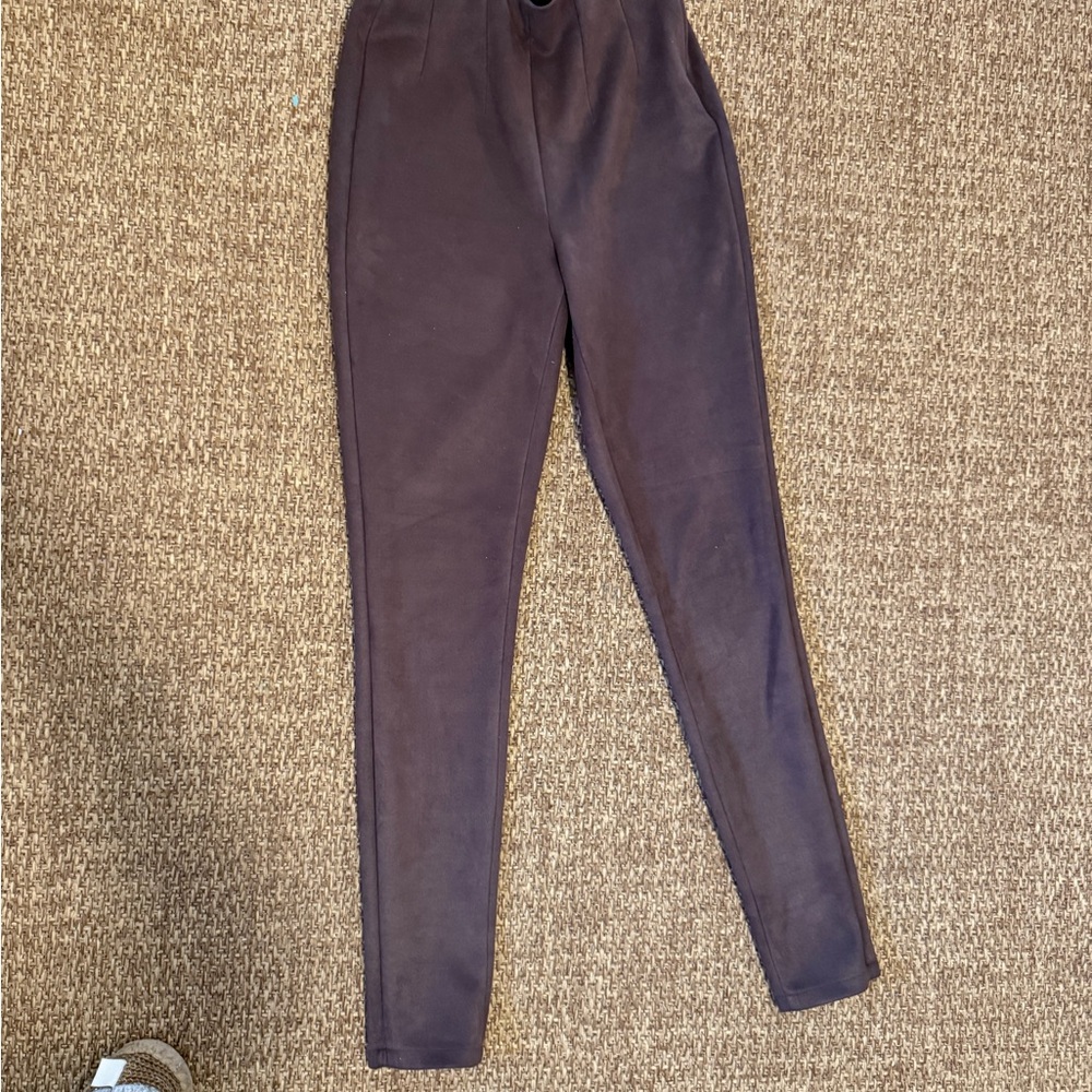 Tall women suede-look fabric Trousers